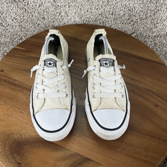 Converse Chuck Taylor All Star Women’s 8 Sneakers Shoes Beige Canvas Low 549713F - Picture 3 of 9